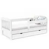 Image de IDMarket - Lit Enfant 80 x 160 cm Lilia 1 tiroir de Rangement avec sommier et barrières