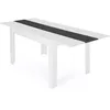 Image de IDMarket - Table à Manger Extensible Rectangle Georgia 6-10 Personnes Blanche et Grise 140-220 x 90 cm