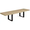 Image de IDMarket - Table à Manger Extensible Rectangle Phoenix 6-12 Personnes Bois et Noir 200-300 cm