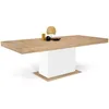 Image de IDMarket - Table à Manger Extensible Rectangle Eden 6-10 Personnes Bois et Blanc 160-200 cm