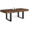 Image de IDMarket - Table à Manger Rectangle Phoenix 8 Personnes Bois Effet Vieilli et Noir 200 cm