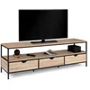 Image de IDMarket - Meuble TV 160 cm Detroit 3 tiroirs Design Industriel