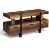 Image de IDMarket - Meuble TV 113 cm Austria avec tiroirs Bois Pieds épingle
