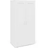 Image de IDMarket - Armoire 2 Portes VITO Blanc penderie 80 cm avec étagères Rangement Maxi capacité