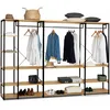 Image de IDMarket - Dressing modulable XXL grande capacité L. 250 cm DETROIT design industriel