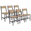 Image de IDMarket - Lot de 6 chaises de Cuisine Detroit Design Industriel