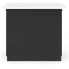 Image de IDMarket - Ilot Central IVO 100 cm Bois Noir avec Plan de Travail Effet marbre Alaska