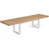 Image de IDMarket - Table à Manger Extensible Rectangle Phoenix 6-12 Personnes Bois et Blanc 200-300 cm