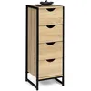 Image de IDMarket - Meuble d'appoint 4 tiroirs Detroit 30 cm chiffonnier pour entrée Salle de Bain Design Industriel
