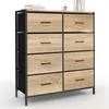 Image de IDMarket - Commode 8 tiroirs en Tissu Utah 80 cm Meuble de Rangement Design Industriel