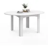 Image de IDMarket - Table à Manger Extensible Ronde Dona 4-8 Personnes Blanc 110-150 cm