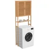 Image de IDMarket - Meuble étagère Dessus WC Placard Bambou BEA
