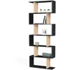 Image de IDMarket - Etagère bibliothèque Sofia Forme S Bois façon hêtre et Noir