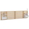 Image de IDMarket - Tête de lit Suspendue en Lattes AVA 240 cm avec chevets + tiroir façon Bois Clair et Blanc