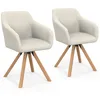 Image de IDMarket - Lot de 2 chaises pivotantes 360° de Salle à Manger Jany