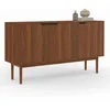 Image de IDMarket - Buffet Vintage 140 cm Viggo 3 Portes Effet Noyer