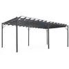 Image de IDMarket - Pergola Lames orientables 3x6 M Gris Anthracite