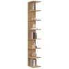 Image de IDMarket - Etagère Murale Suspendue Double Position Chiara 8 étagères façon hêtre 190 cm