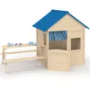 Image de IDMarket - Maisonnette Enfant en Bois Odyssey, cabane de Jeux extérieure avec Table de Pique-Nique intégrée