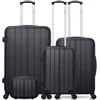 Image de Bluestar - 3 Valises 4 roues simples 55/65/75 cm & Vanity Napoli noirs OS