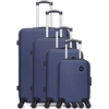 Image de Bluestar - 4 Valises 4 roues simples London- M 46/55/65/75 cm bleu marine OS