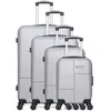 Image de Bluestar - 4 Valises 4 roues Miami 75/65/55/46 cm argentées OS