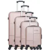 Image de Bluestar - 4 Valises 4 roues simples Miami 75/65/55/46 cm rose doré OS