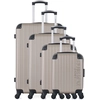 Image de Bluestar - 4 Valises 4 roues simples Bucarest-M 75/65/55/46 cm beiges OS