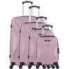 Image de Bluestar - 4 Valises 4 roues simples Garibaldi-M 75/65/55/42 cm rose doré OS