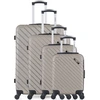 Image de Bluestar - 4 Valises 4 roues simples Cité-M 75/65/55/42 cm beiges OS