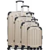 Image de Bluestar - 4 Valises 4 roues simples Madrid-M 75/65/55/46 cm beiges OS