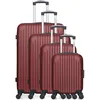 Image de Hero - 4 valises 4 roues Carpates-M 46/55/65/75 cm rouge bordeaux OS