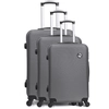 Image de Bluestar - 3 Valises 4 roues 50/60/70 cm London gris foncé OS