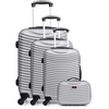 Image de Hero - 3 Valises 4 roues Etna-C 55/65/75 cm & Vanity argentées OS