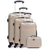 Image de Hero - 3 Valises 4 roues Etna-C 55/65/75 cm & Vanity dorées OS