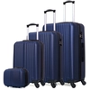 Image de Hero - 3 Valises 4 roues simples Lipari-C 30/55/65/75 cm & Vanity bleues OS