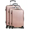 Image de Hero - 3 Valises 4 roues Taurus 50/60/70 cm rose doré OS