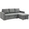 Image de HOMCOM Canapé d'angle Convertible Canapé Lit 3 Places Modulable Gris