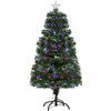 Image de HOMCOM Sapin de Noël Artificiel Lumineux 120cm en Fibre Optique Vert