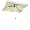 Image de Outsunny Parasol de Jardin Rectangulaire Inclinable 2 x 1,3 m Beige Clair