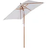 Image de Outsunny Parasol de jardin extérieur Parasol rectangulaire inclinable bois polyester haute densité 2L x 1,5l x 2,3H m crème