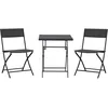 Image de Outsunny Ensemble Meubles de Jardin Design Table carré et chaises Pliables résine tressée Imitation rotin Marron