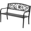 Image de Outsunny Banc de Jardin 2 Places Style Rural Chic 127 x 60 x 85 cm Noir