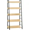Image de HOMCOM Étagère Bibliothèque 5 Niveaux 70L x 35l x 150H cm Chêne Clair Noir