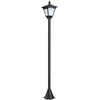 Image de HOMCOM Luminaire extérieur lampadaire sur pied solaire lampadaire lanterne classique LED 30 Lm dim. 15L x 15l x 120H cm noir