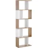 Image de HOMCOM Bibliothèque à 5 Niveaux Forme S 60 x 24 x 184,5 cm Blanc