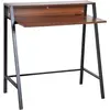 Image de HOMCOM Bureau secrétaire Bureau Informatique dim. 84L x 45l x 85H cm Style néo-rétro étagère Coloris Noyer Noir