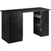 Image de HOMCOM Bureau d'Ordinateur avec 3 Tiroirs Moderne 120x49x72cm Noir
