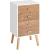 Image de HOMCOM Table de Chevet Chiffonnier Commode Meuble de Rangement avec 4 tiroirs Scandinave 40L x 30l x 75H cm en Bois