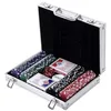 Image de HOMCOM Mallette de Poker Coffret de Poker Complet avec 200 jetons 2 Jeux de Cartes + 2 clés Aluminium